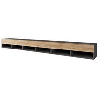 NÍZKÁ KOMODA LOWBOARD A300 - šedá/barvy kaštanu, Trend, kompozitní dřevo/plast (300cm)