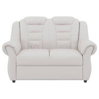 2-Sitzer-Sofa Boston Weiß Lederlook - Schwarz/Weiß, KONVENTIONELL, Textil (145/102/101cm) - Livetastic
