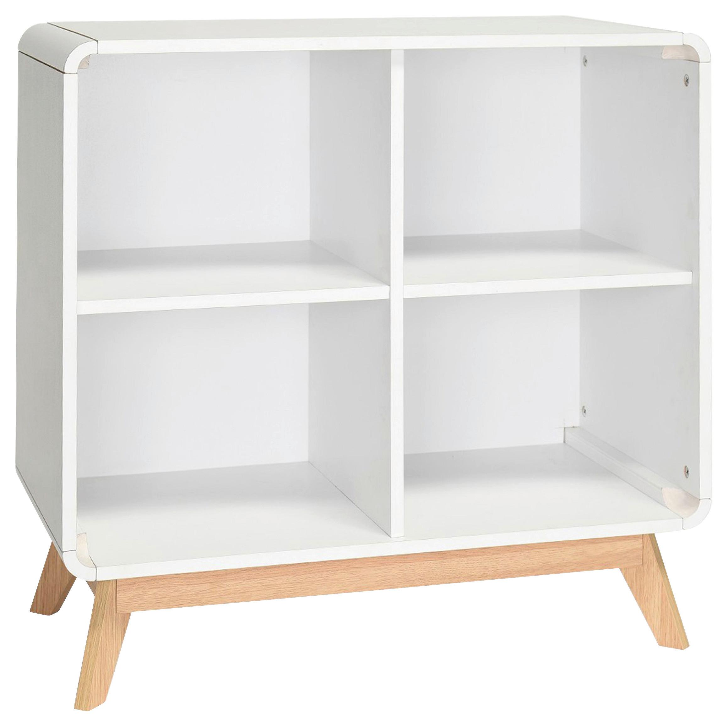 Regal Cassie Weiß 75 cm - Eichefarben/Weiß, Basics, Holzwerkstoff (75/75/39cm) - MID.YOU