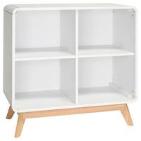 Regal Cassie Weiß 75 cm - Eichefarben/Weiß, Basics, Holzwerkstoff (75/75/39cm) - MID.YOU