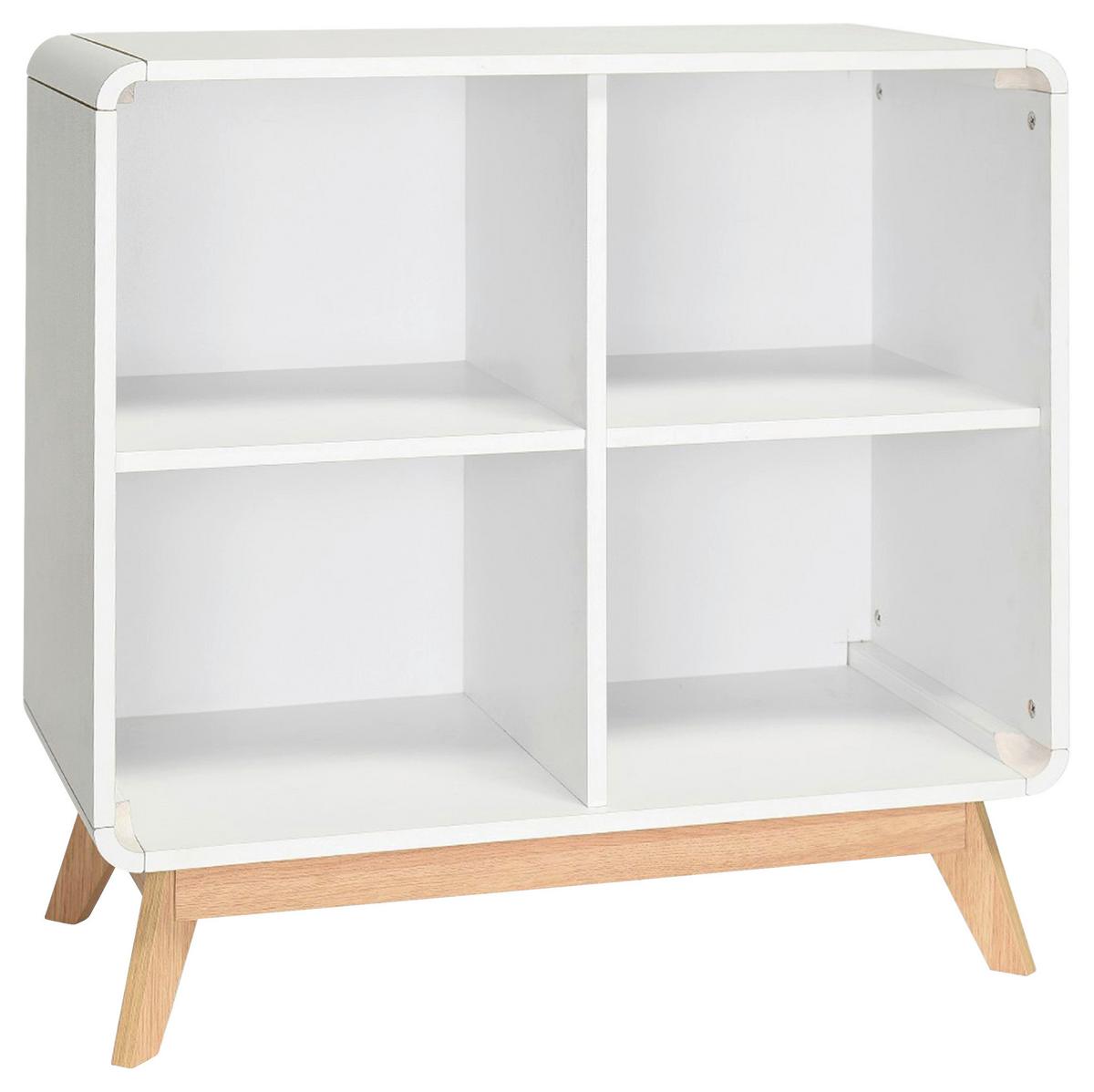 Regal Cassie Weiß 75 cm - Eichefarben/Weiß, Basics, Holzwerkstoff (75/75/39cm) - MID.YOU