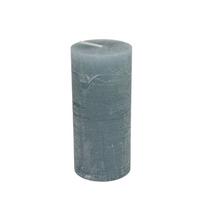 Válcová svíčka LIA - pastelově modrá, Moderní, textil/přírodní materiály (6,8/15cm) - Premium Living