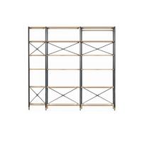 Regal Naturfarben/schwarz B: 210 Cm - Schwarz/Naturfarben, Design, Holzwerkstoff/Metall (210/210/30cm) - Livetastic