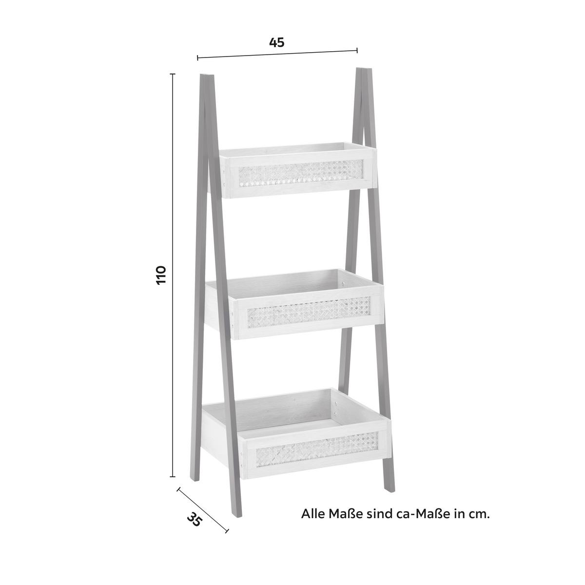 Regál DENIS - černá/přírodní barvy, Moderní, dřevo/kompozitní dřevo (45/110/35cm) - Bessagi Home