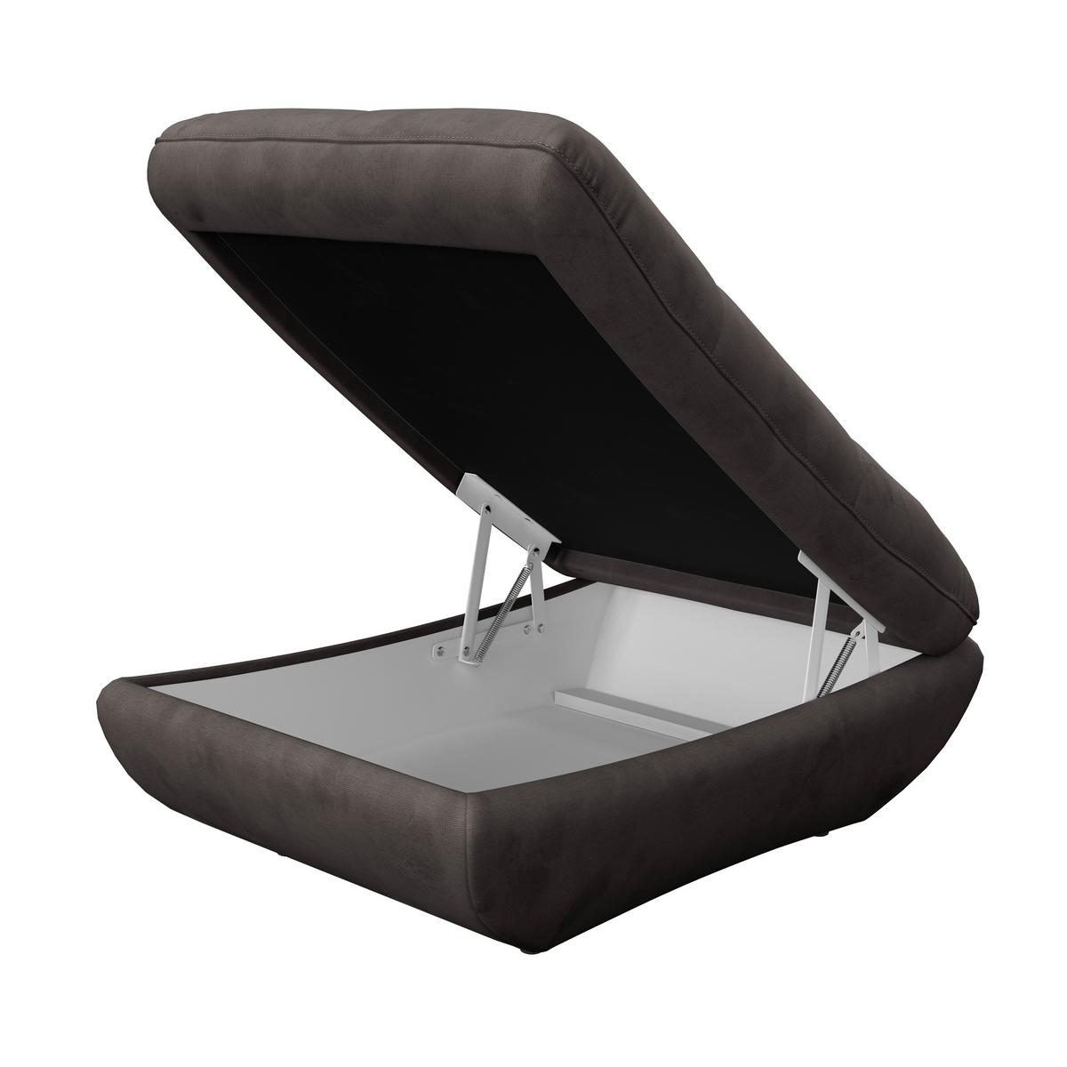 Hocker Park - Dunkelbraun/Schwarz, MODERN, Textil (107/75cm) - Luca Bessoni