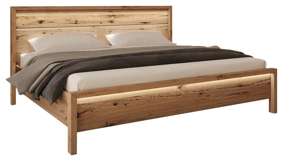 Bett Emilia Naturfarben /wildeiche 160x200cm - Wildeiche/Naturfarben, MODERN, Holz (160/200cm) - MID.YOU