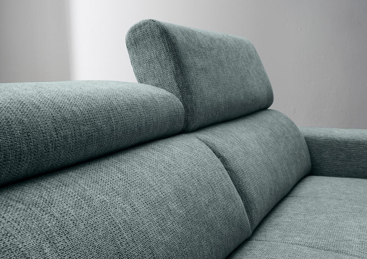 Ecksofa Intera, Mintgrau S: 188x276 Cm - Mintgrau/Schwarz, KONVENTIONELL, Textil (188/276cm) - Livetastic