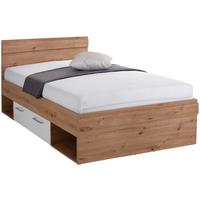 Stauraumbett 120x200 cm Box, Artsan Eiche Dekor/Weiß - Blau/Eichefarben, MODERN, Holzwerkstoff (120/200cm) - Ondega