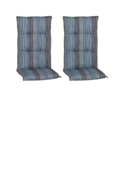 Hochlehner Auflage 2er-Set Tissa 118x46x8cm Blau - Blau, Basics, Textil (118/46/8cm)