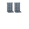 Hochlehner Auflage 2er-Set Tissa 118x46x8cm Blau - Blau, Basics, Textil (118/46/8cm) - Gardenson