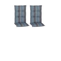 Hochlehner Auflage 2er-Set Tissa 118x46x8cm Blau - Blau, Basics, Textil (118/46/8cm) - Gardenson