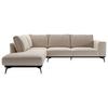 Ecksofa Isolde - Beige/Schwarz, Design, Holz/Textil (200/293cm) - MID.YOU
