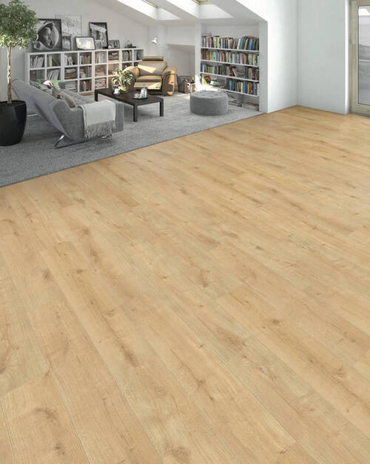 Laminatboden La Eiche Siena Puro Str. Matt - Hellbraun, Basics, Holzwerkstoff (19.3/128.2cm) - Living by HARO