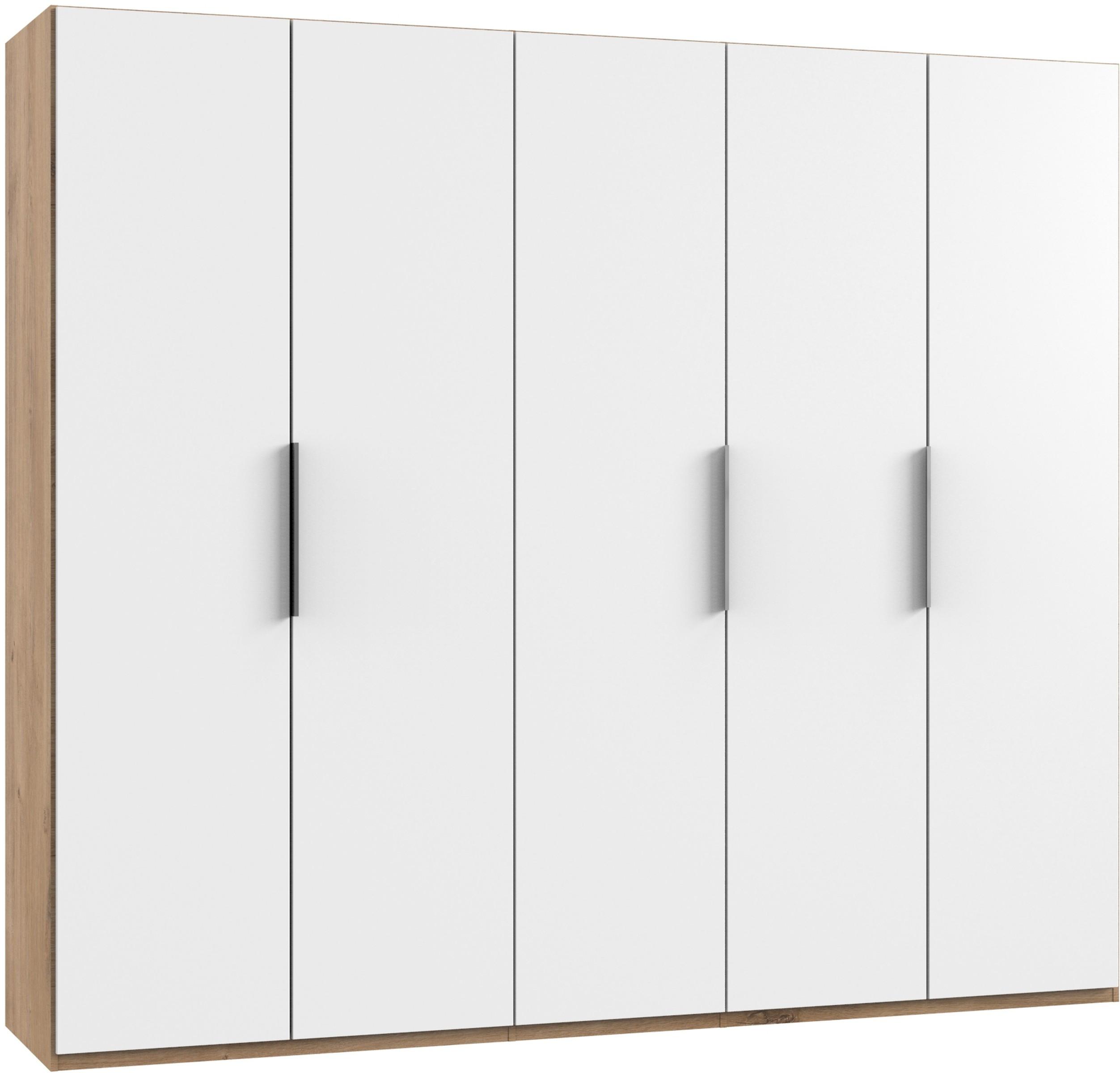 Drehtürenschrank B: 250 Cm Level, Weiß/eiche Dekor - Eichefarben/Weiß, MODERN, Holzwerkstoff (250/216/58cm) - MID.YOU
