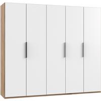 Drehtürenschrank B: 250 Cm Level, Weiß/eiche Dekor - Eichefarben/Weiß, MODERN, Holzwerkstoff (250/216/58cm) - MID.YOU