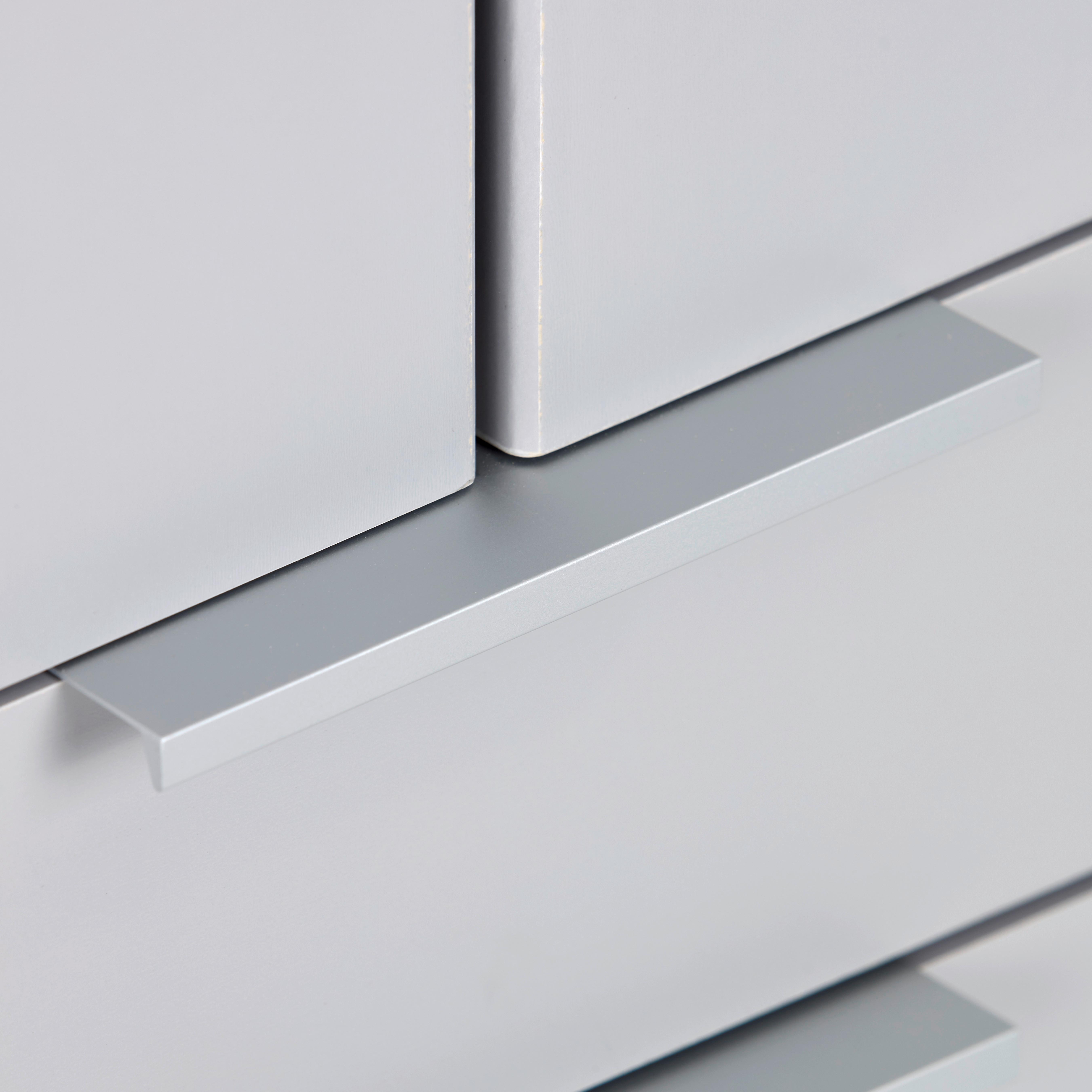 Drehtürenschrank in Seidengrau