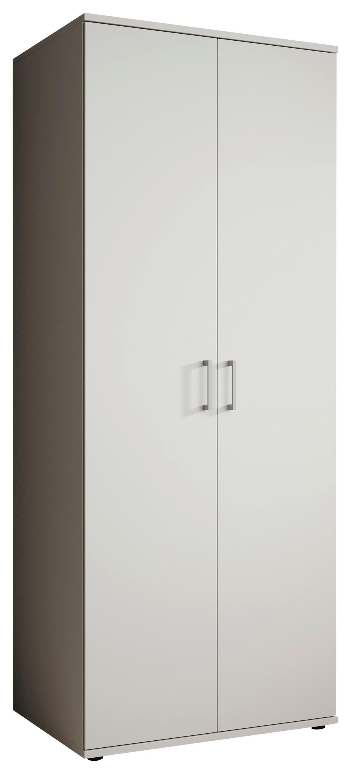 Kleiderschrank Olli Ii Weiß, B: 80 Cm - Weiß, KONVENTIONELL, Holzwerkstoff (80/196/54cm)