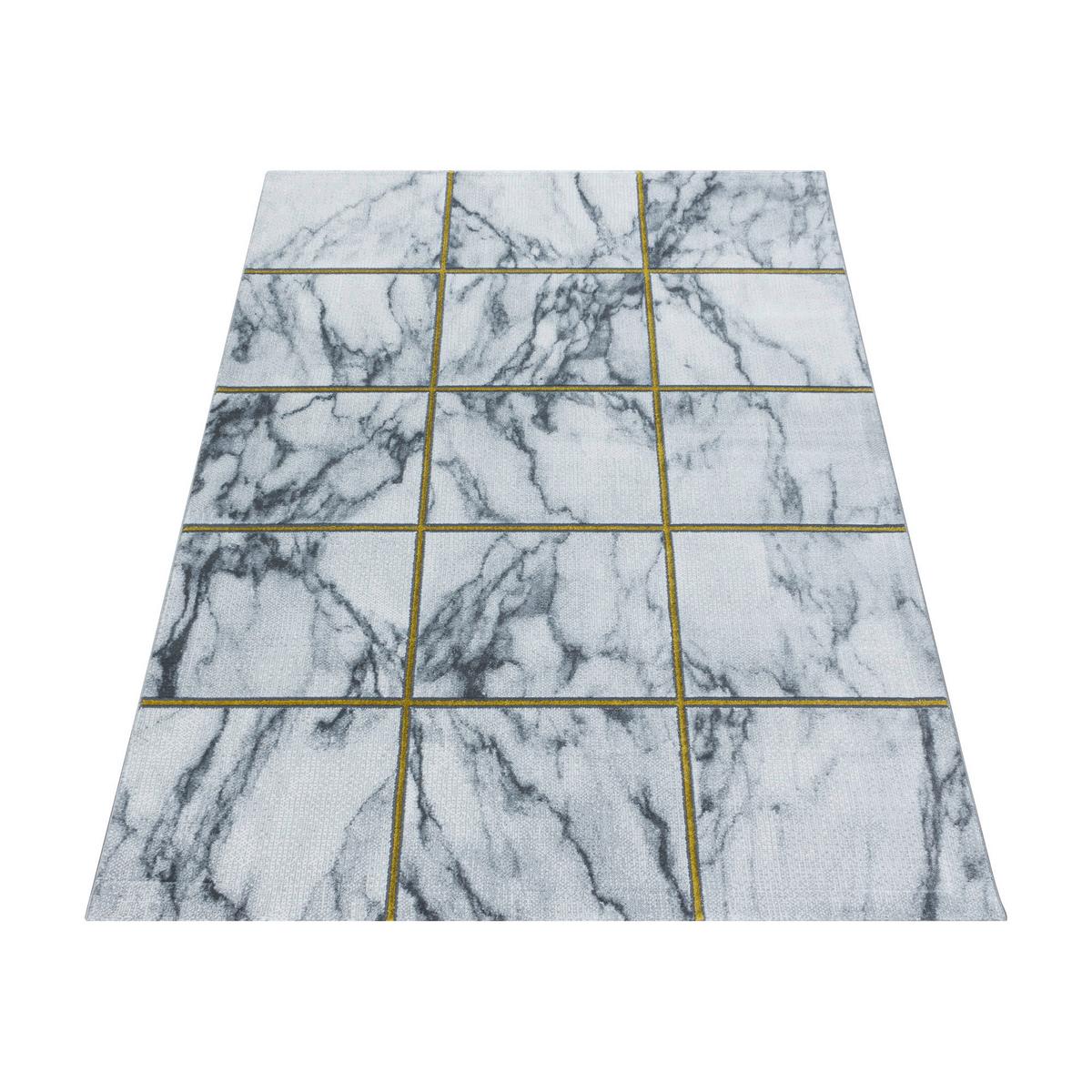 Webteppich Gold Naturfaser Naxos 140x200 cm - Goldfarben, Design, Textil (140/200cm)