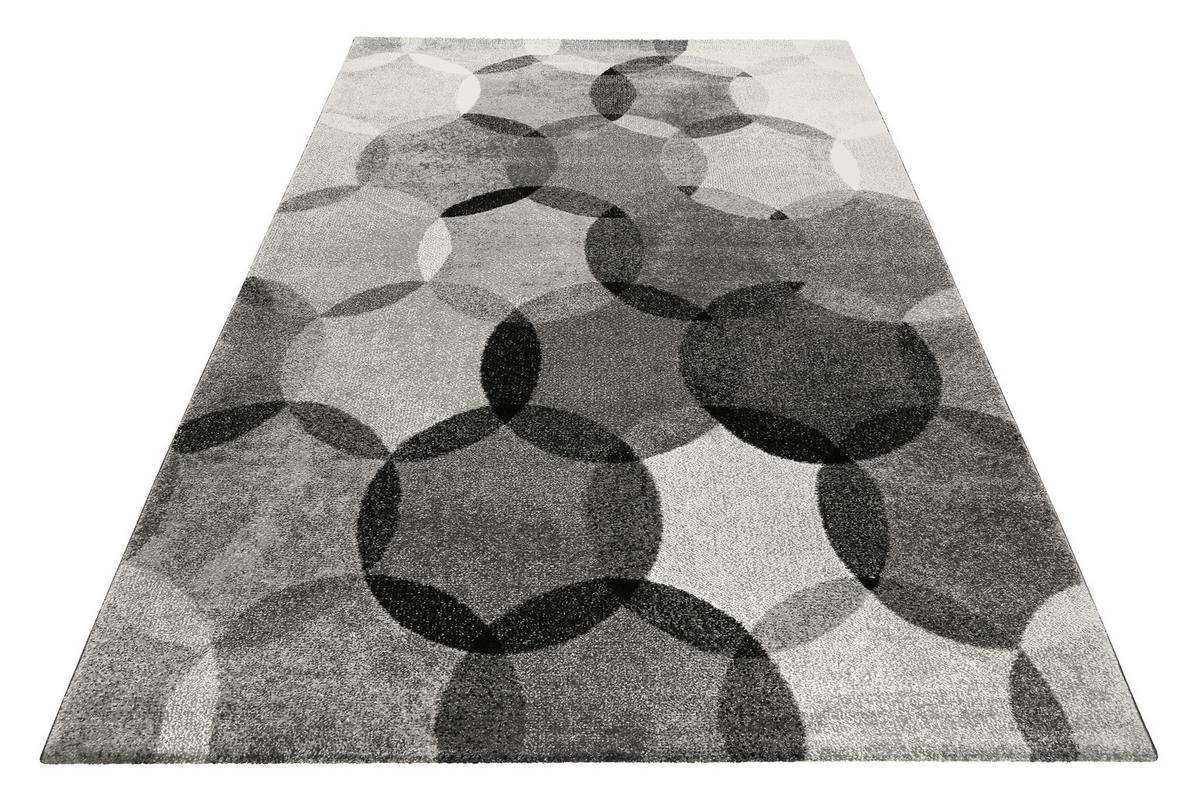 Webteppich Silber/grau Graphik Modernina 133x200 Cm - Dunkelgrau/Beige, Design, Textil (133/200cm) - Esprit
