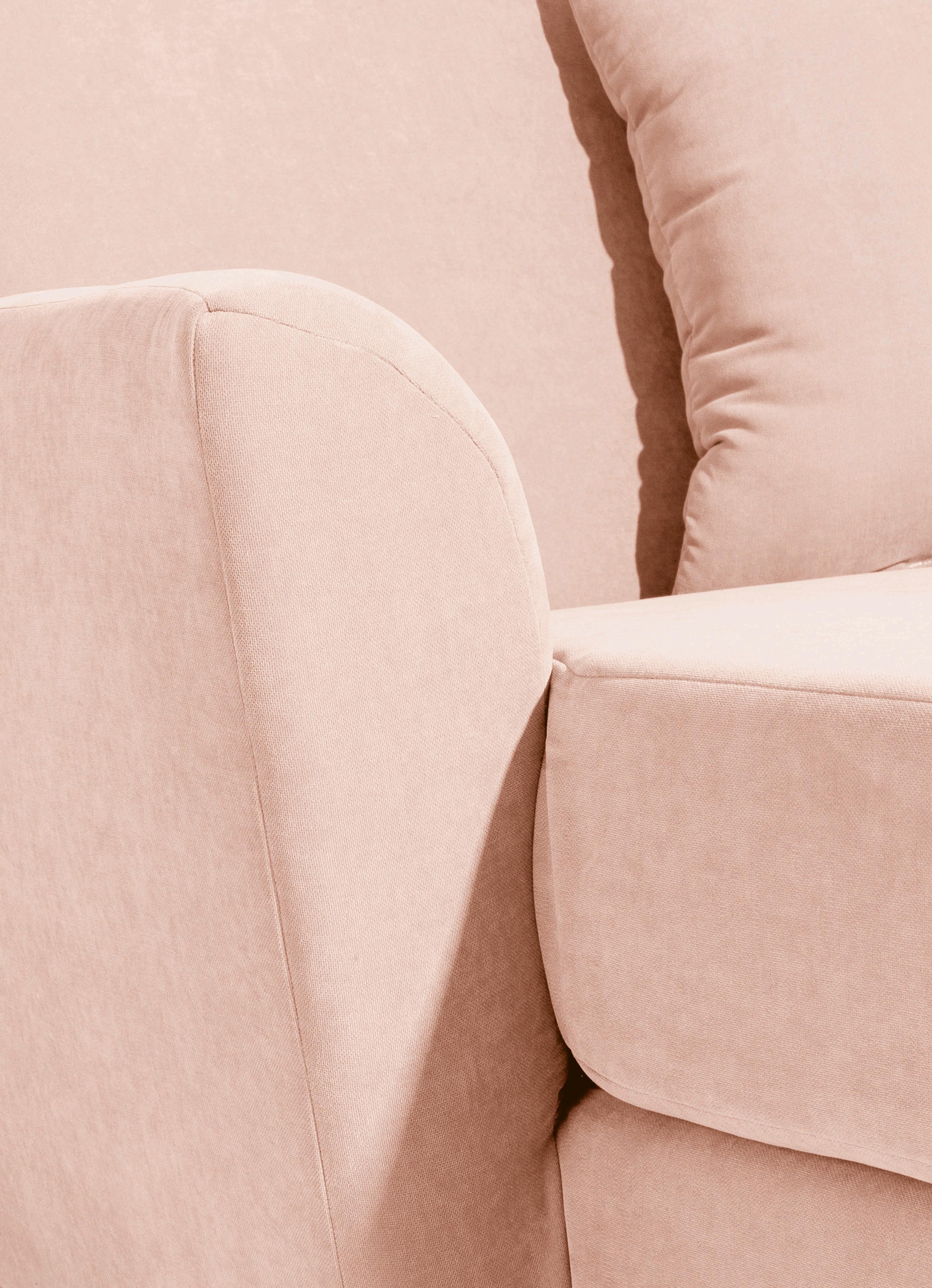 Big Sessel Mit Armlehnen Judith Strukturgewebe Creme - Creme/Naturfarben, MODERN, Textil (136/107/142cm) - Max Winzer