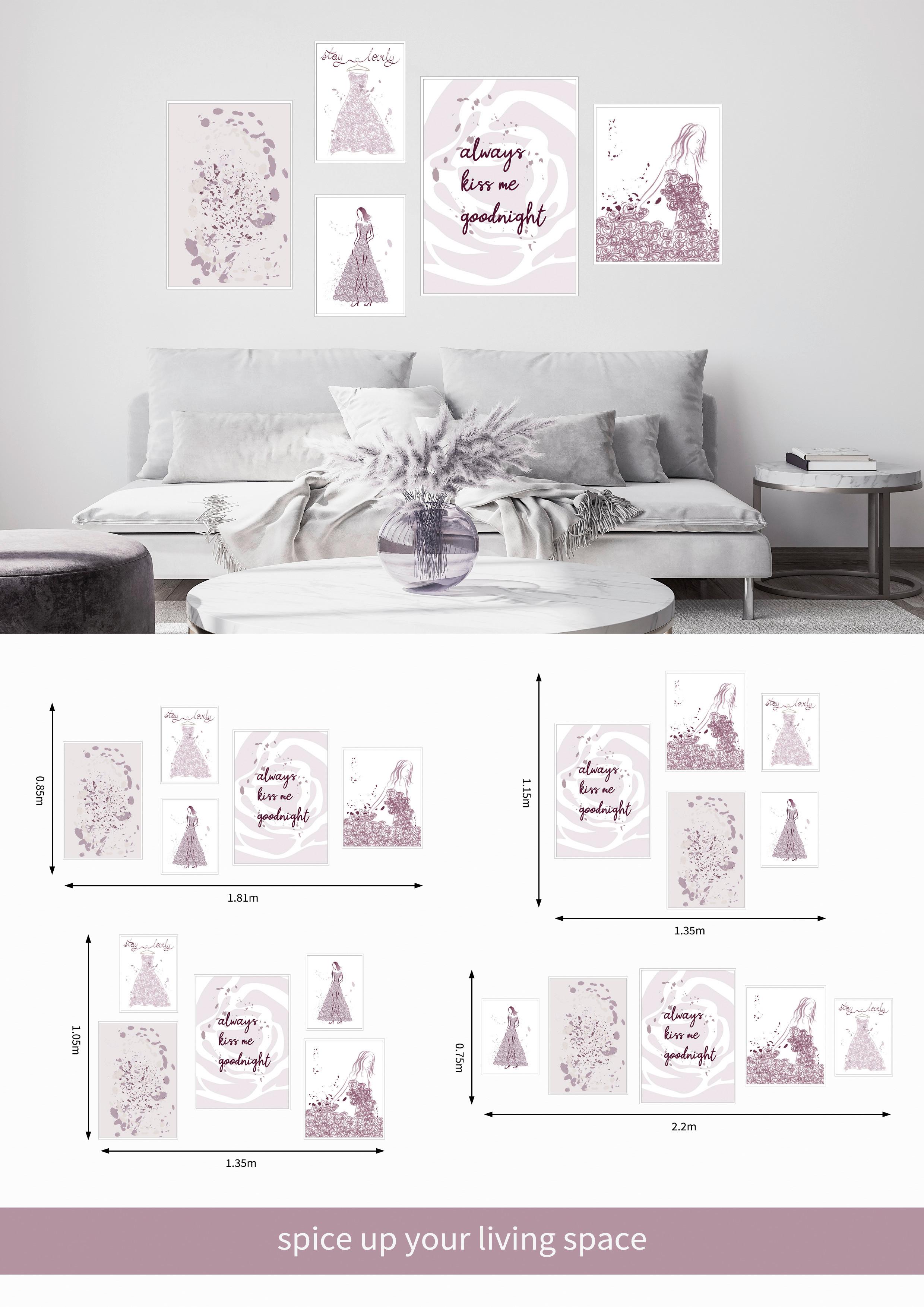Sada Obrazov Multiple - viacfarebná, Moderný, kompozitné drevo/textil - Modern Living