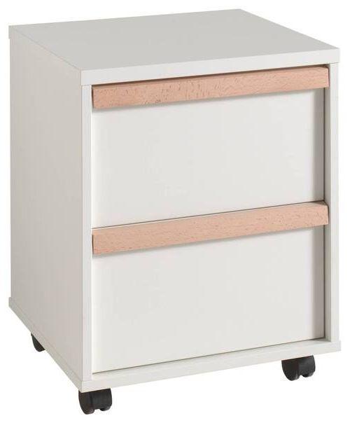 Rollcontainer London Weiß Bht: 48,1x60x44 Cm, 2 Laden - Weiß, MODERN, Holzwerkstoff (48,1/60/44cm) - MID.YOU