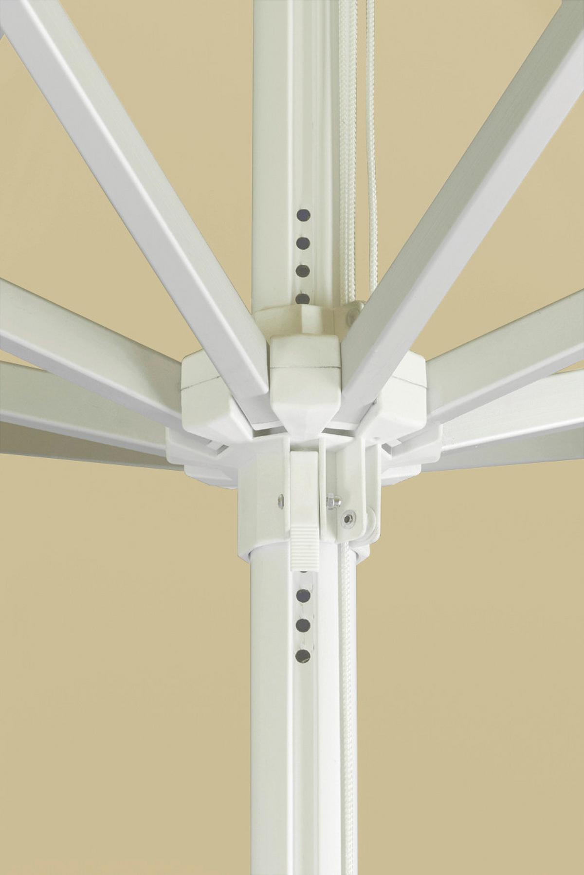 Sonnenschirm Quadro Natur - Silberfarben/Naturfarben, Basics, Textil/Metall (300/295/300cm) - Schneider