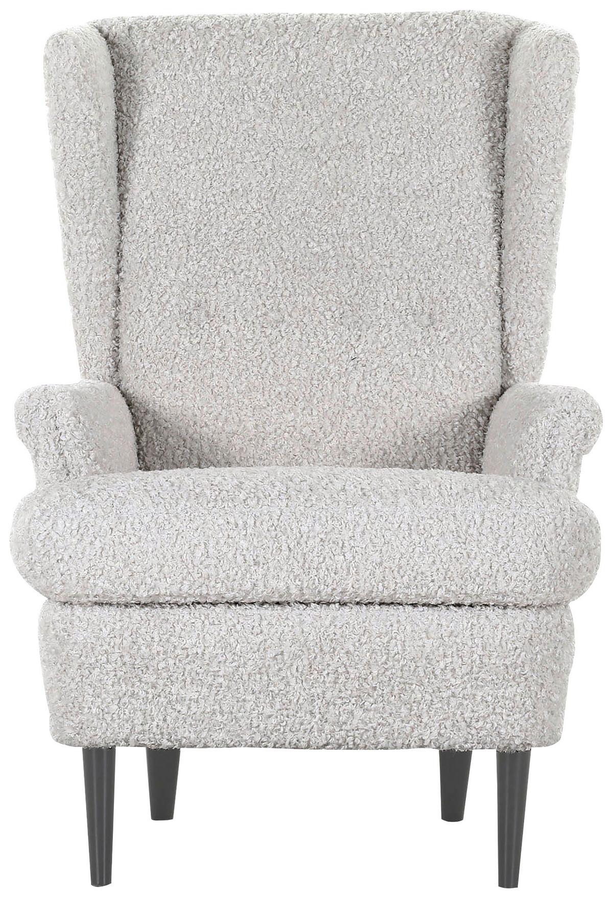 Ohrensessel Versailles Schlammfarben B: 72 cm - Schlammfarben/Dunkelbraun, Design, Textil (72/104/85cm) - MID.YOU