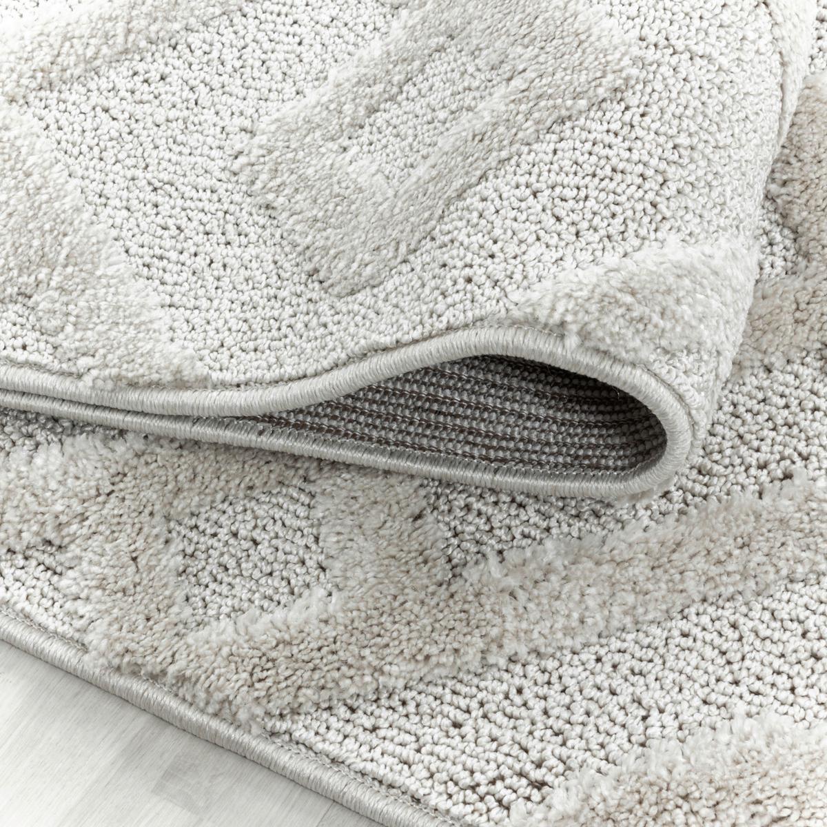 Tkaný koberec P: 120cm, krémová - krémová, Konvenční, textil (120cm)