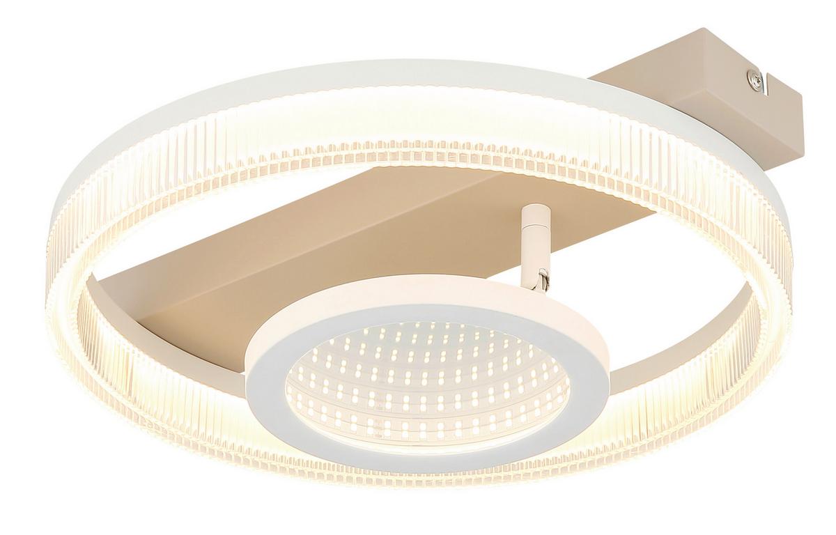 LED-Deckenleuchte 3000k, 850lm, 18w - Sandfarben/Transparent, Design, Kunststoff/Metall (36/33/10cm) - Globo