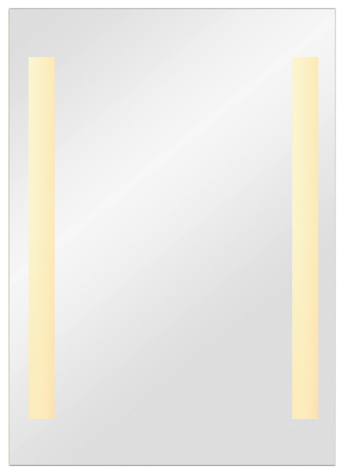 Fürdőszobatükör Ilona - ezüstszínű, Basics, üveg (50/70/3,5cm)