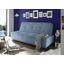 Schlafsofa Delia B: ca. 206 cm - Blau/Schwarz, MODERN, Holzwerkstoff/Textil (206/95/95cm) - Carryhome Schlafsofa Delia B: ca. 206 cm - Blau/Schwarz, MODERN, Holzwerkstoff/Textil (206/95/95cm) - Carryhome