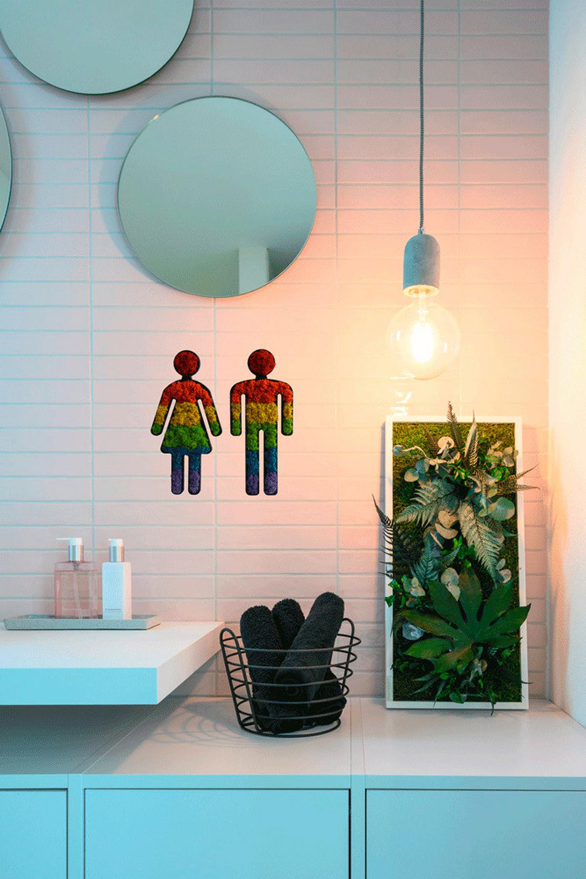 Moosbild Multicolor B: 24 Cm - Multicolor/Schwarz, Basics, Naturmaterialien/Holz (24/12/3cm)