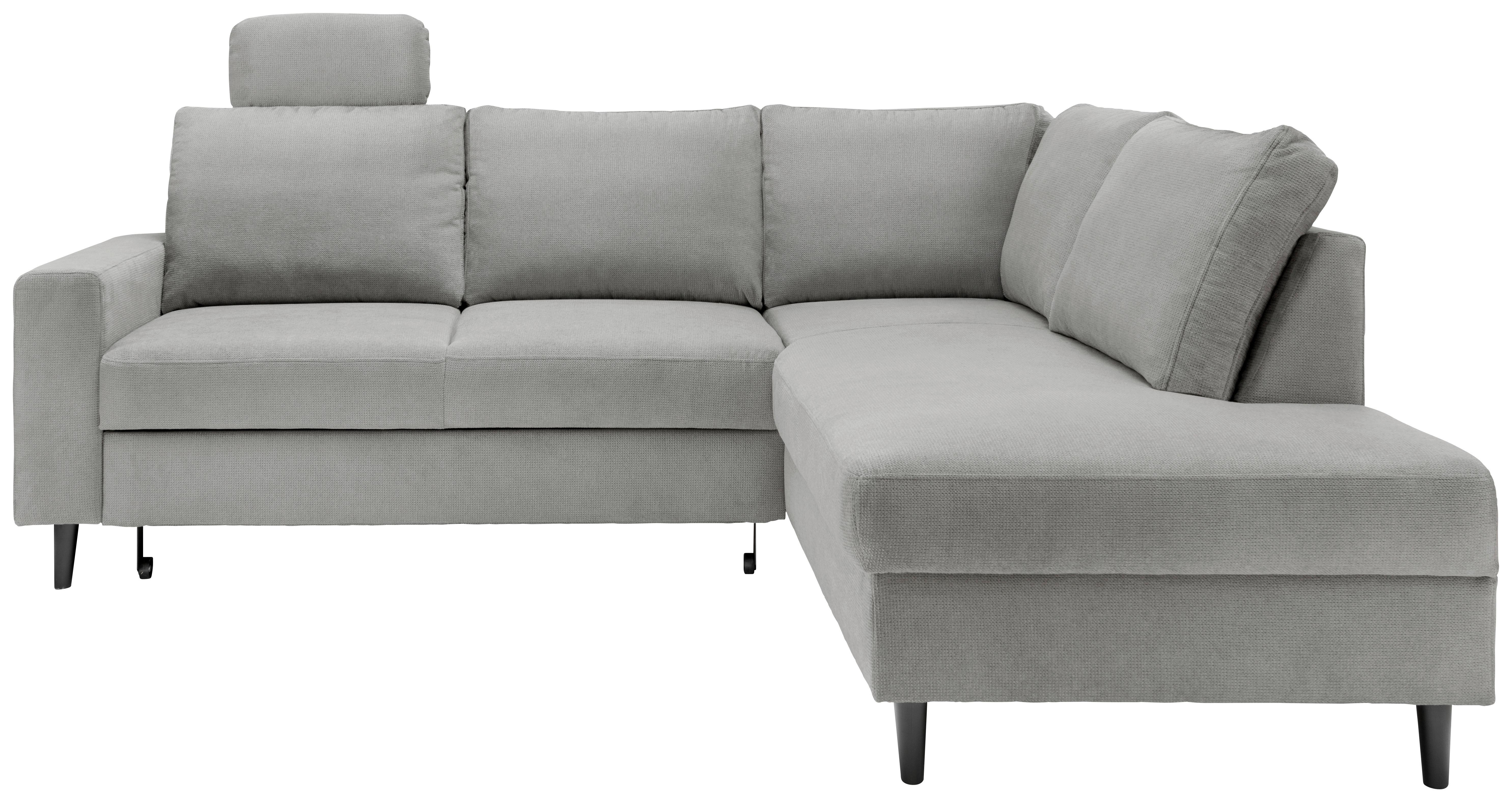 Eckschlafsofa Passione, Grau S: 242x200 Cm - Schwarz/Grau, MODERN, Textil (242/200cm) - Livetastic