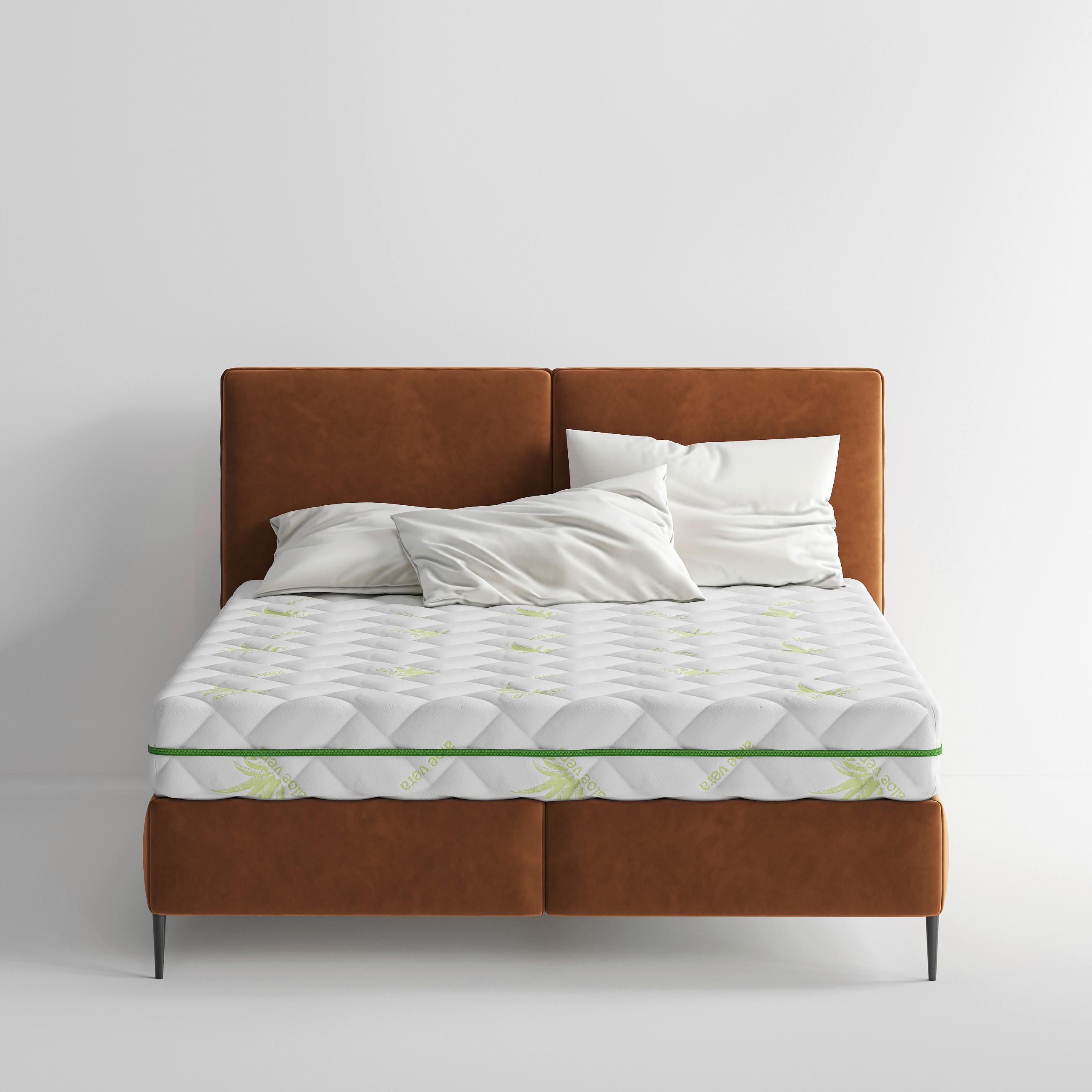 Wendematratze Aloe Soft H2/H3 90x200cm - Weiß/Grün, Basics, Textil (90/200cm) - P & B
