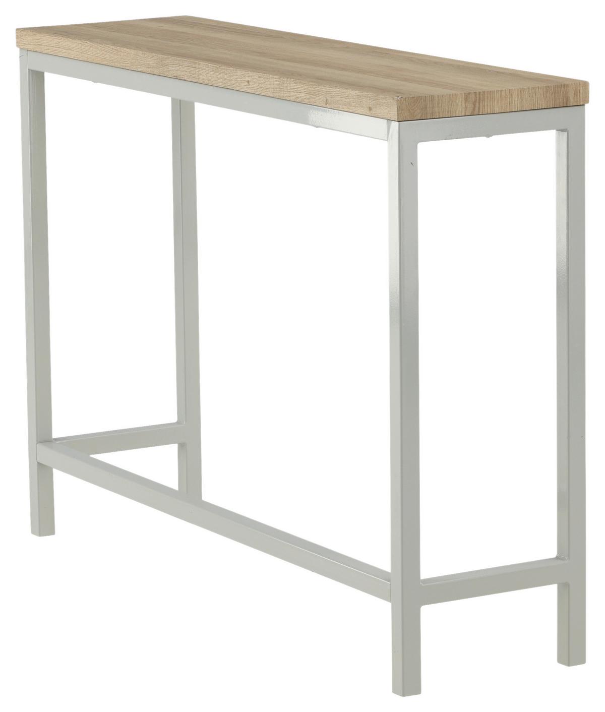 Beistelltisch Rise Naturfarben/grau B: 110 Cm - Naturfarben/Grau, Design, Holzwerkstoff/Metall (110/30/80cm) - Livetastic