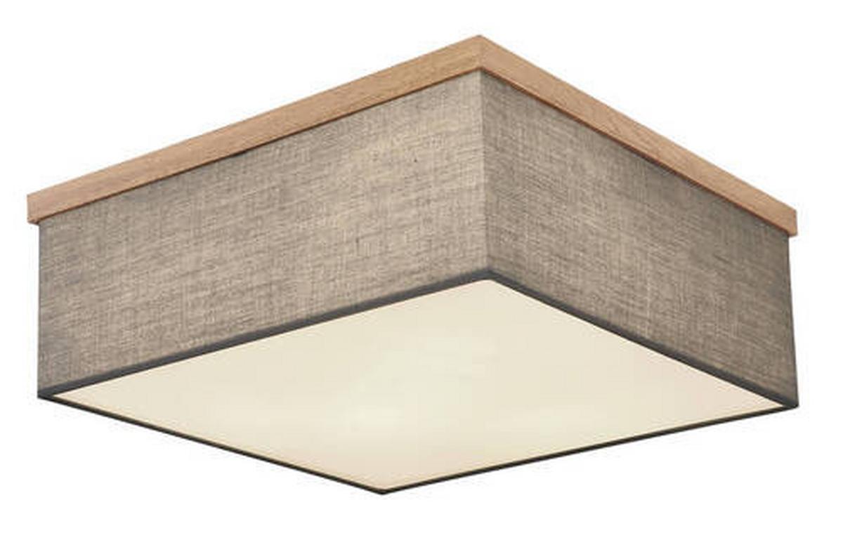 Deckenleuchte 15578d - Anthrazit/Schwarz, KONVENTIONELL, Holzwerkstoff/Textil (40/40/14cm) - Globo