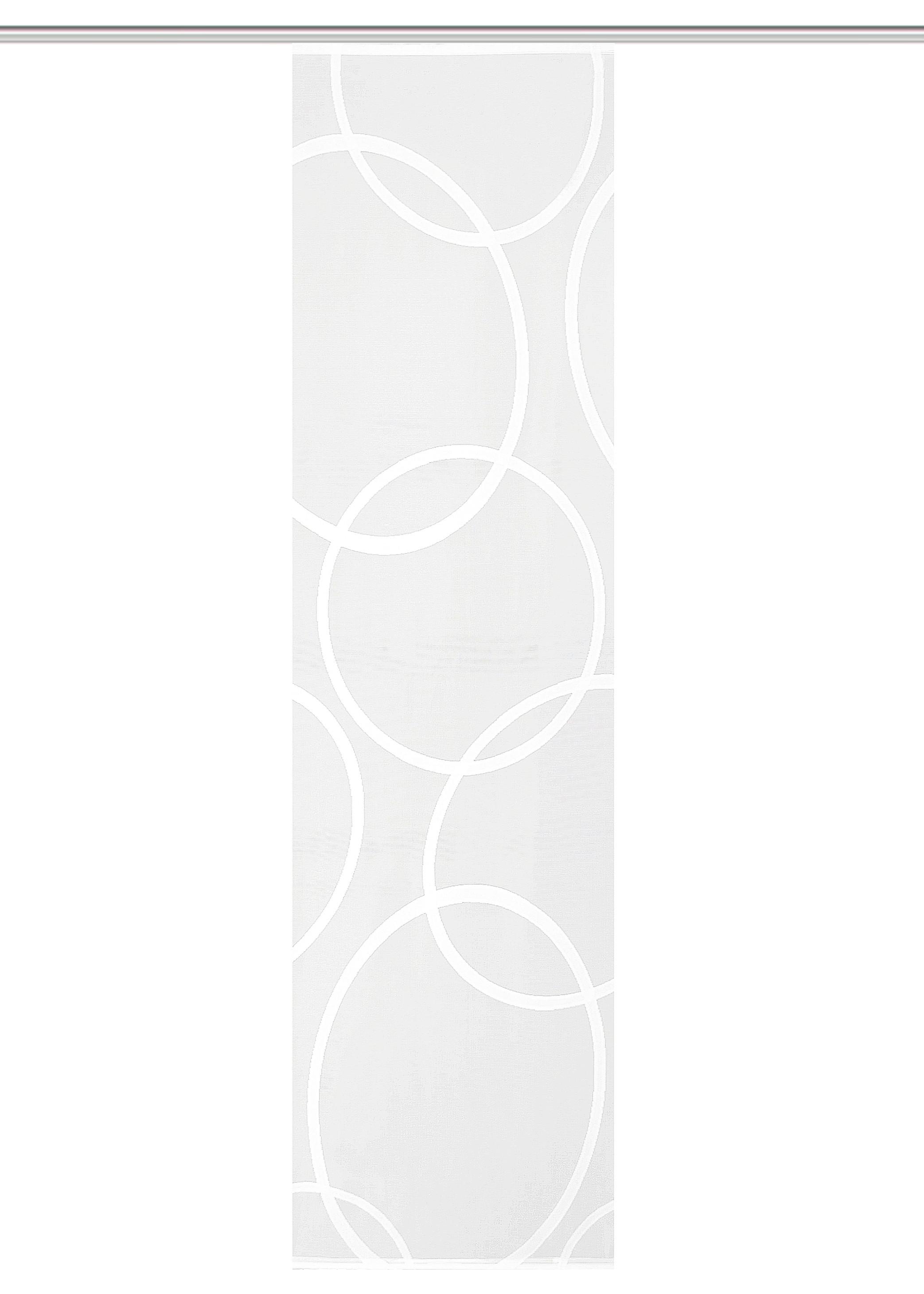 Flächenvorhang Pinale Weiß B: 57 cm - Weiß, Basics, Textil (57/245cm)