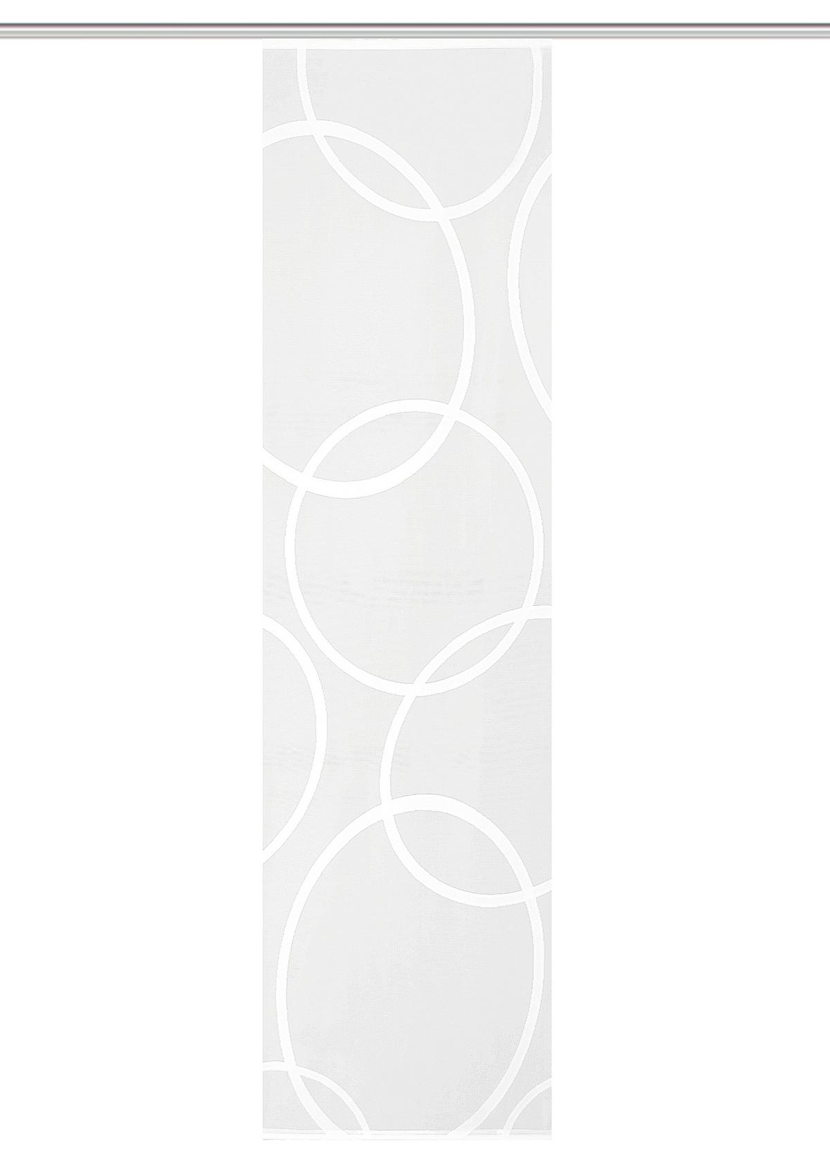 Flächenvorhang Pinale Weiß B: 57 cm - Weiß, Basics, Textil (57/245cm)