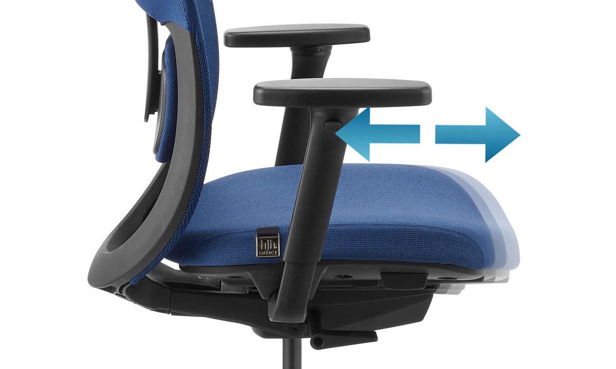 DREHSTUHL Skandis Pro Blau B: 71cm - Blau/Schwarz, MODERN, Kunststoff/Textil (71/131/66cm) - MID.YOU