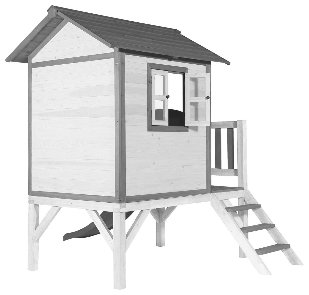 Spielhaus C050.002.80 - Weiß/Grau, KONVENTIONELL, Holz/Kunststoff (240/189/167cm) - Ambia Garden