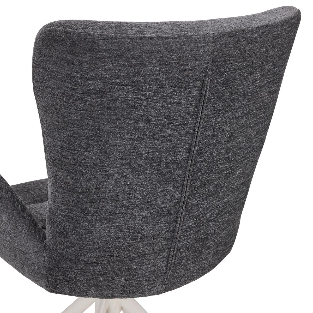 STOLIČKA S PODRÚČKAMI STELLA - sivá/béžová, Design, kov/textil (58/91/65cm) - Mömax