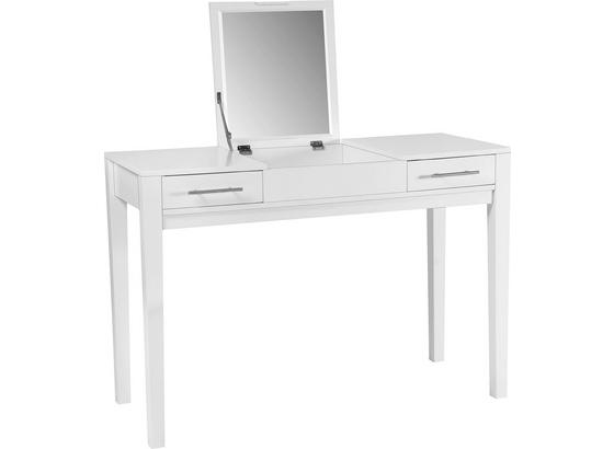 Sminkasztal Jasmin - Fehér, modern, Faalapú anyag/Üveg (110/76/44,50cm) Sminkasztal Jasmin - Fehér, modern, Faalapú anyag/Üveg (110/76/44,50cm)