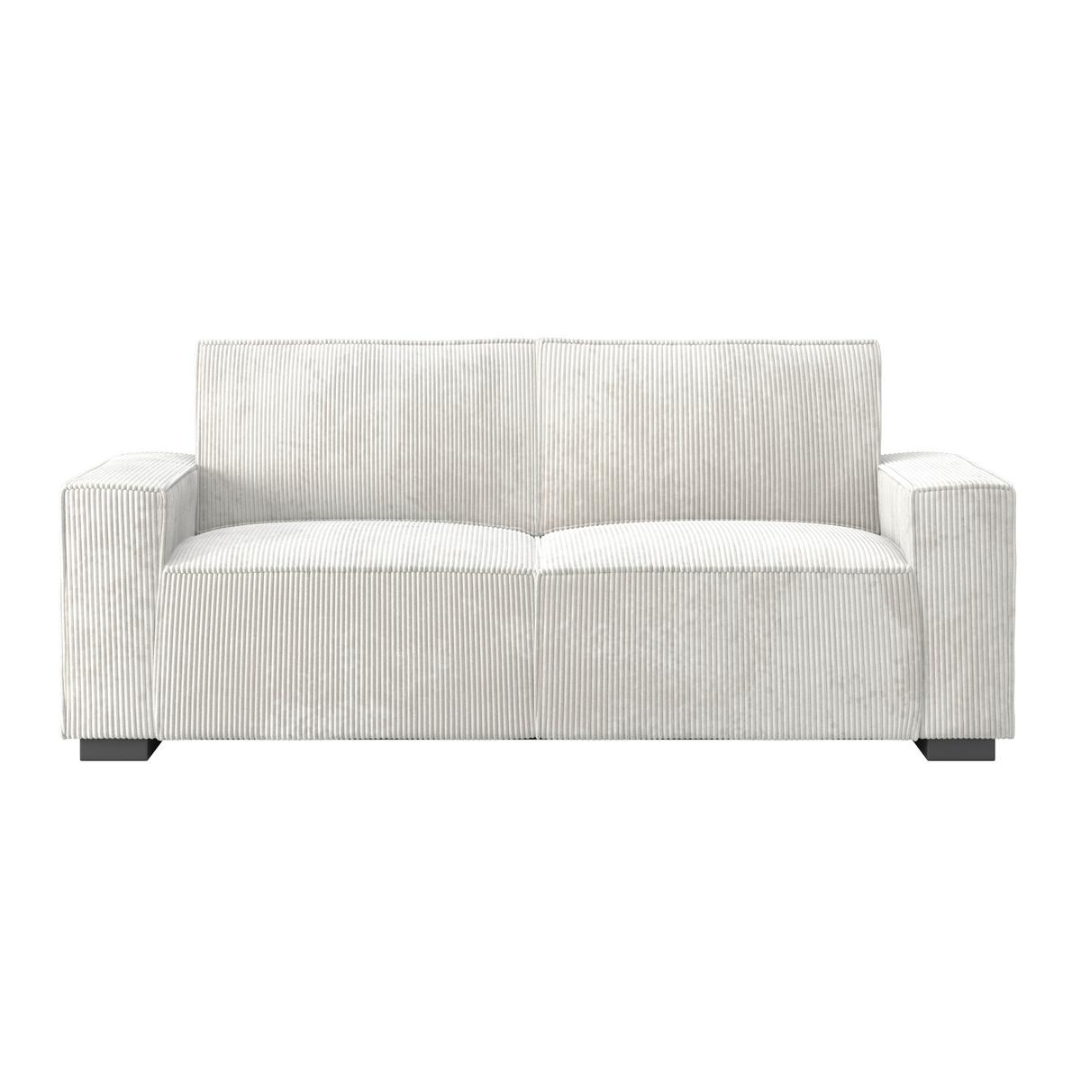 Třímístná pohovka LIAM, bílá - bílá/černá, Moderní, dřevo/textil (210/84/90cm) - Bessagi Home