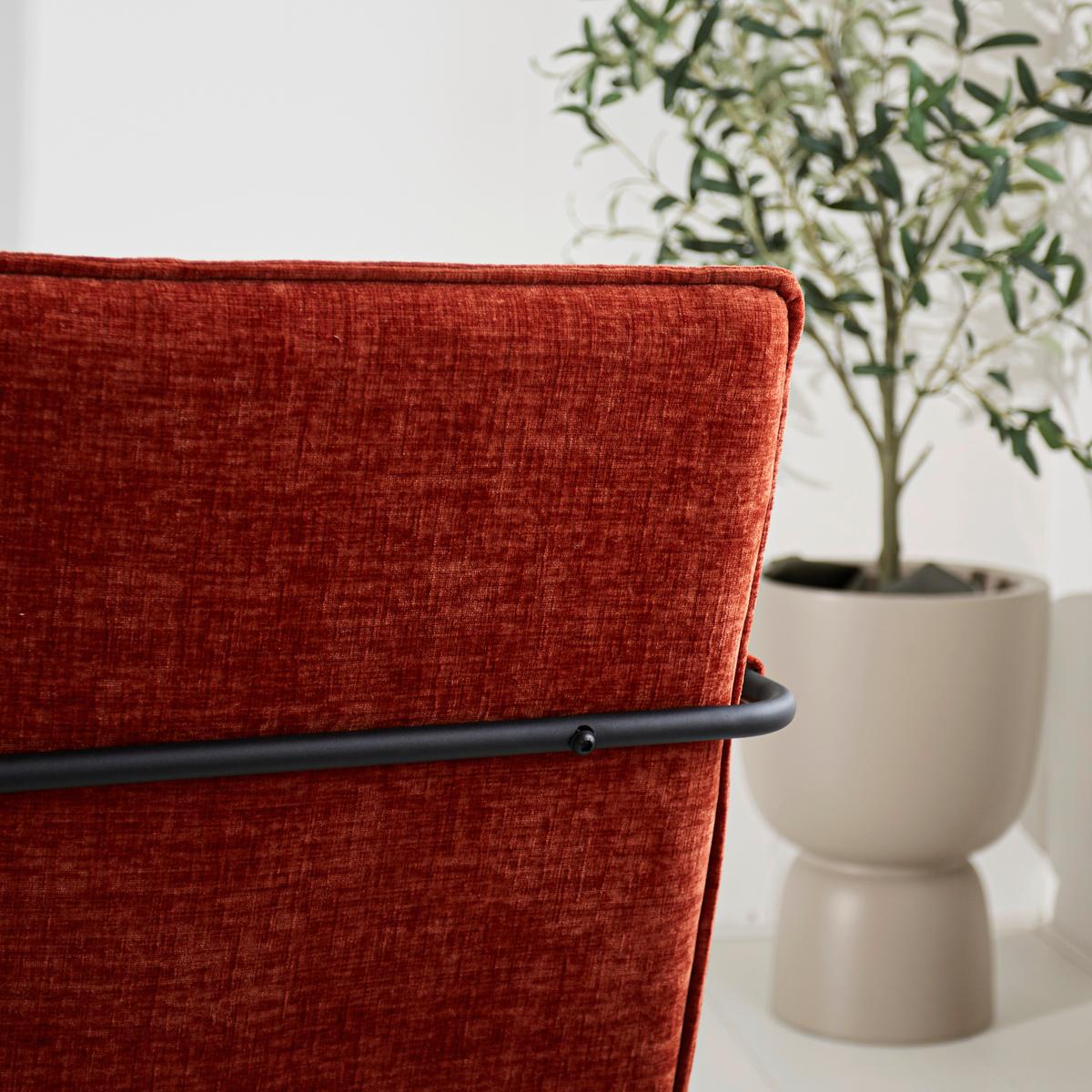 Sessel Bilbao Kupferfarben B: 65 cm - Schwarz/Kupferfarben, MODERN, Textil (65/80/68cm) - MID.YOU