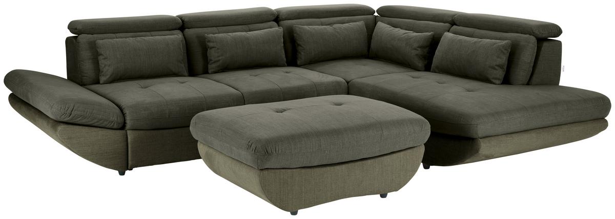 SEDACÍ SOUPRAVA PARK - černá/světle zelená, Moderní, textil/plast (311/233cm) - Luca Bessoni