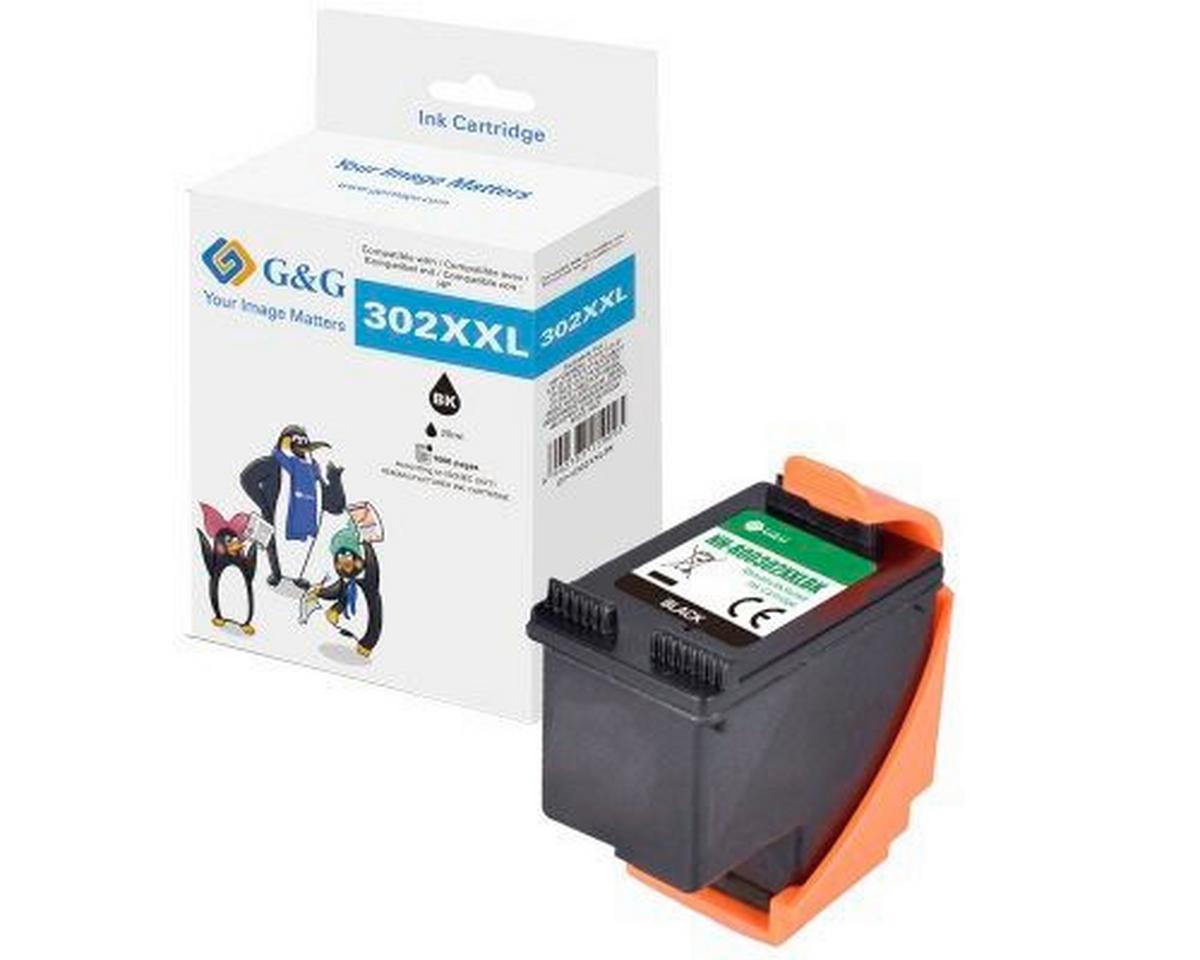 Druckerpatrone GP-H302XXLBK schwarz, 18 ml - Schwarz, Basics, Kunststoff