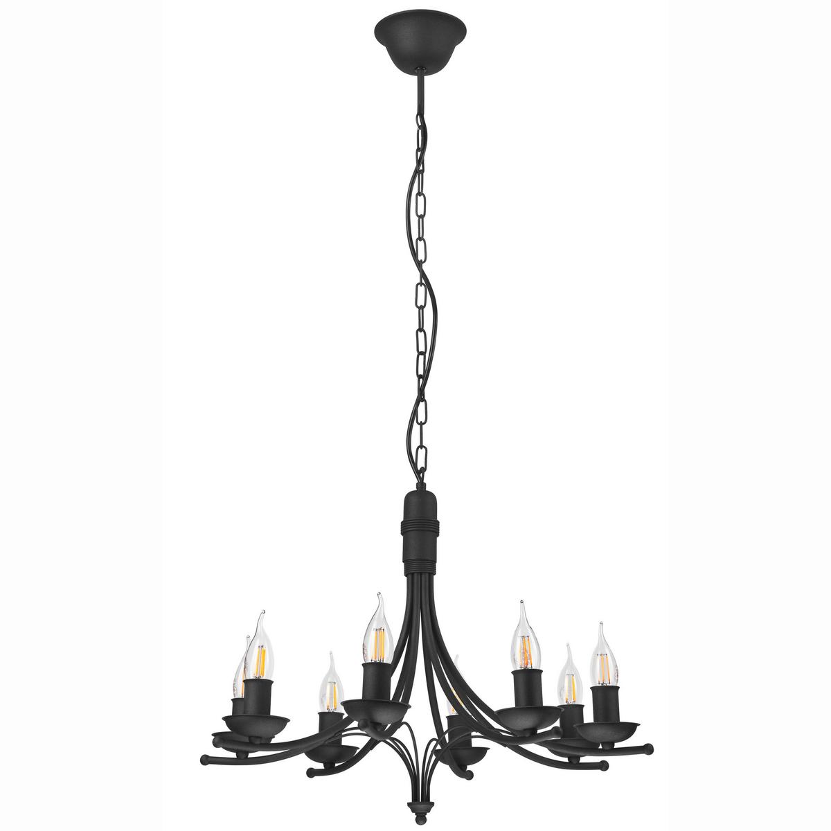 Pendelleuchte 44125_lucy_black - Schwarz Hochglanz, KONVENTIONELL, Metall (58/100cm)