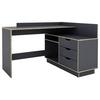 Eckschreibtisch Belfast Anthrazit B: 105 Cm - Eichefarben/Anthrazit, LIFESTYLE, Holzwerkstoff (129/105/84cm) - MID.YOU