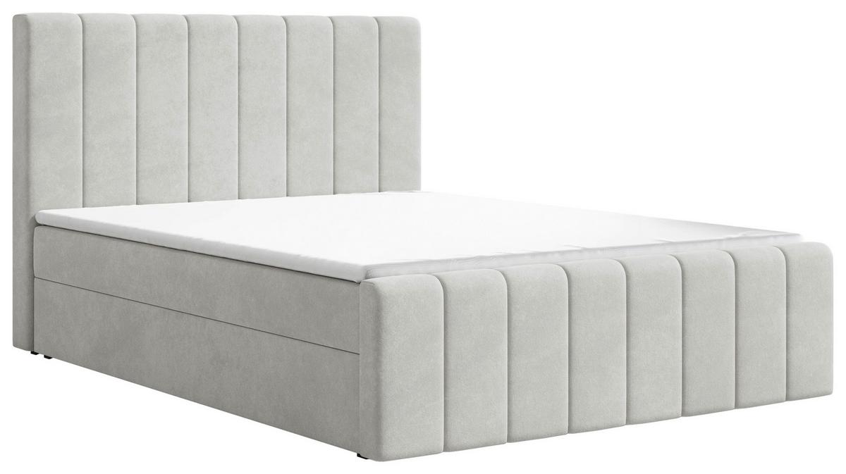 BOXBETT Lila Silberfarben 160x200cm - Silberfarben/Schwarz, MODERN, Holz/Kunststoff (160/200cm) - MID.YOU